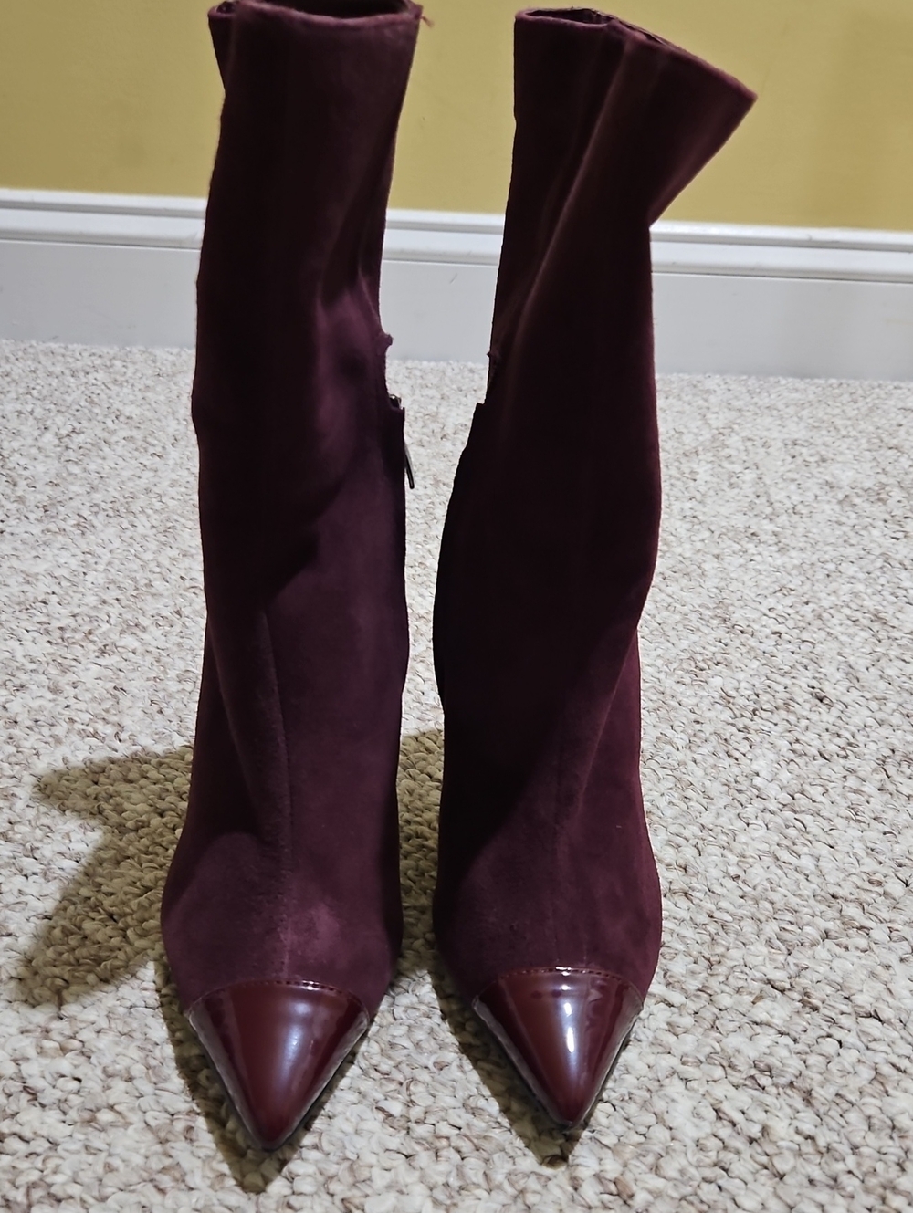 Nine West Women's Burgundy Pointed Toe Ankle Boots